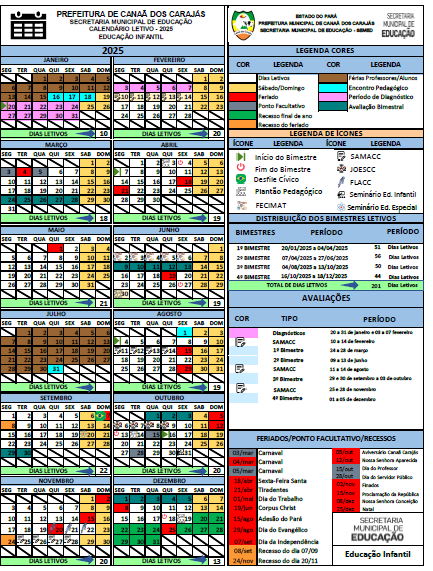Calendário Educação Infantil